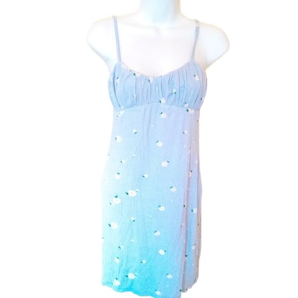 Bershka Dresses & Skirts - --- BERSHKA Blue Floral Summer Dress